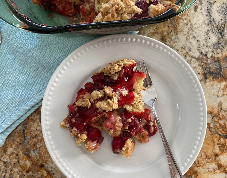 My "squares" turned out a bit more like a crumble, but they were still delicious.