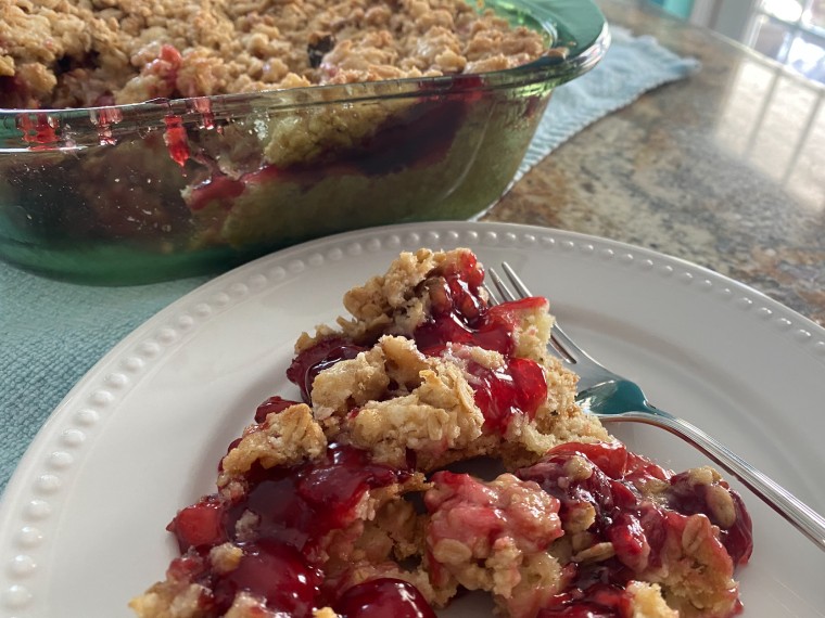 Reddit user GardenerAndScientist said she didn't like birthday cake as a child, so her mom made her this cherry dessert each year instead.