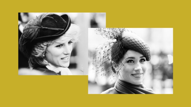 Image: Princess Diana and Meghan, the Duchess of Sussex.