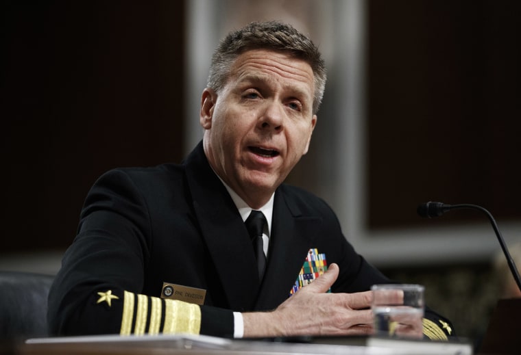 Image: Navy Adm. Philip Davidson testifies during a Senate Armed Services Committee hearing on Capitol Hill.
