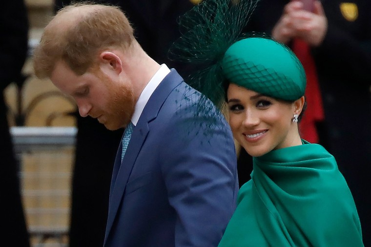 Image: Britain's Prince Harry, Duke of Sussex, and Meghan, Duchess of Sussex arrive to attend the annual Commonwealth Service at Westminster Abbey in London