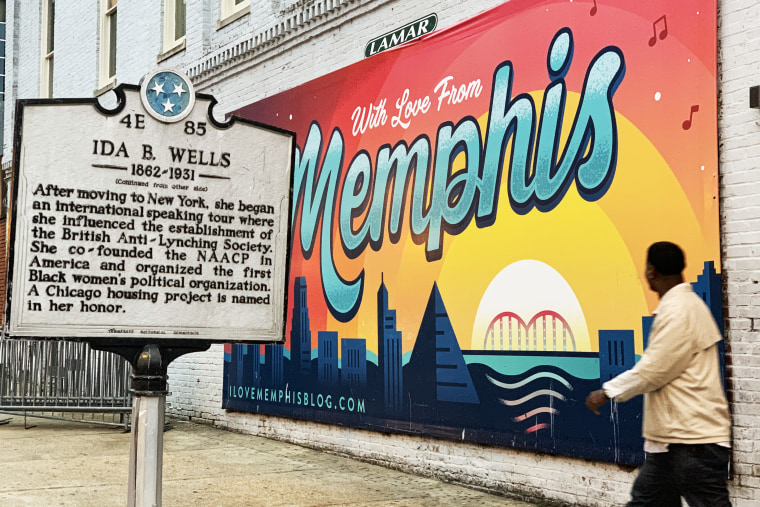 Ida B. Wells marker off Beale street in Memphis, Tenn.