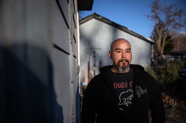 Image: Pedro Rios outside of his family's home in Weed, Calif., on Feb. 23, 2021.