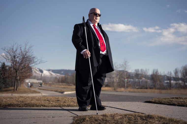 Robert Jaquiss, 67, of Missoula, Mont., has been blind since birth.
