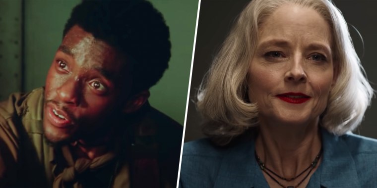 Chadwick Boseman in “Da 5 Bloods” and Jodie Foster in “The Mauritanian.” 