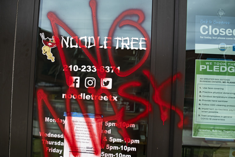 Ramen restaurant defaced with racist graffiti after owner criticizes Texas mask policy