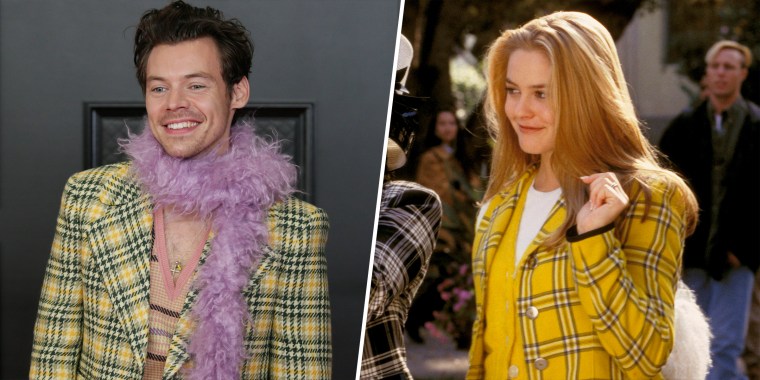 Harry Styles’ Grammy night style reminded Alicia Silverstone of her own iconic fashionista days as Cher in “Clueless.”