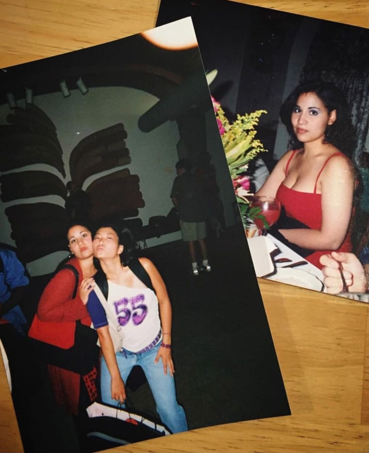 Left: Me, age 17, with my friend SunAh Marie at a summer program at Emory University in Atlanta. Right: Me, age 18, at my high school graduation party.
