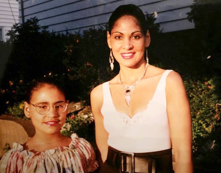 Me, in fifth grade, with my mom, Yolanda, outside of the house where I grew up in New Jersey.