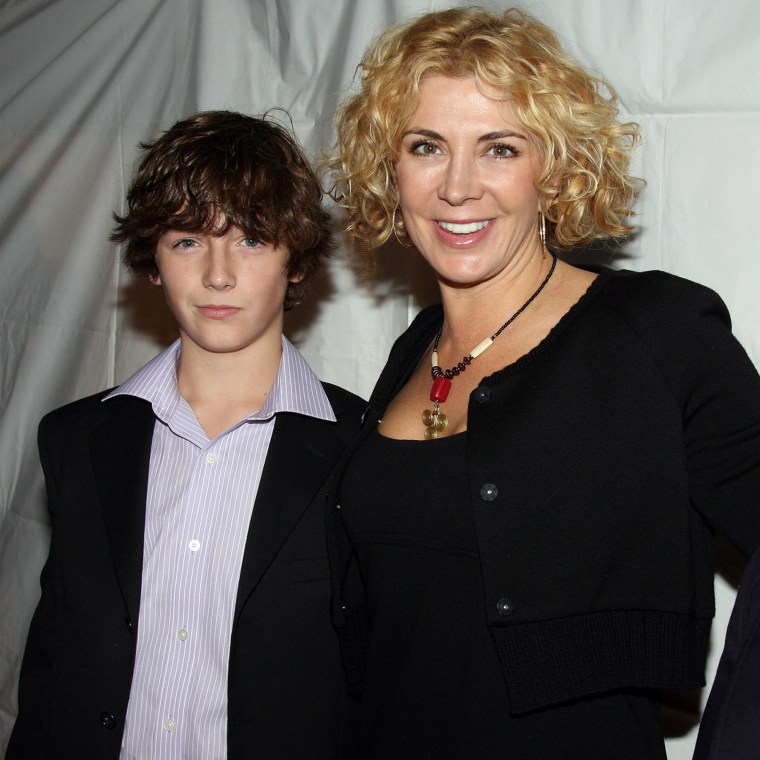Natasha Richardson with her son Micheál at the "Billy Elliot The Musical" opening night on Broadway in New York in November 2008.