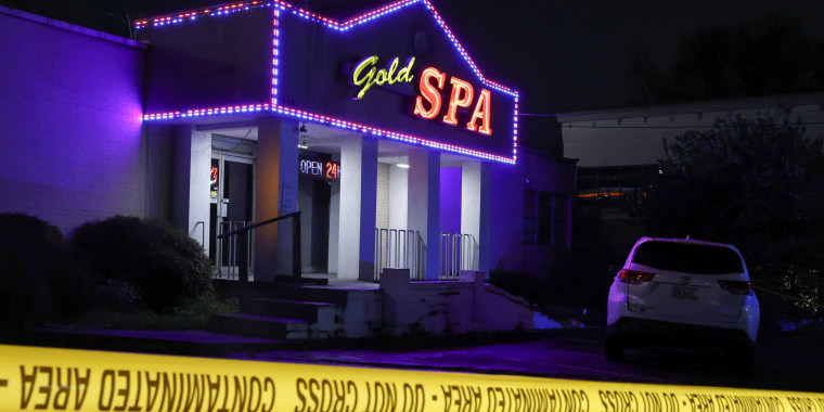 Crime scene tape surrounds Gold Spa after deadly shootings in Atlanta