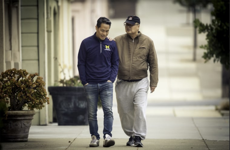 Richard Lui with his father