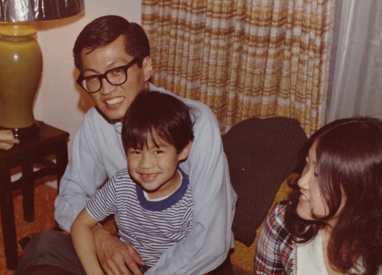 Richard Lui as a young boy with his father