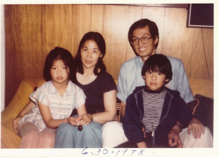 Family photo of Richard Lui with his parents