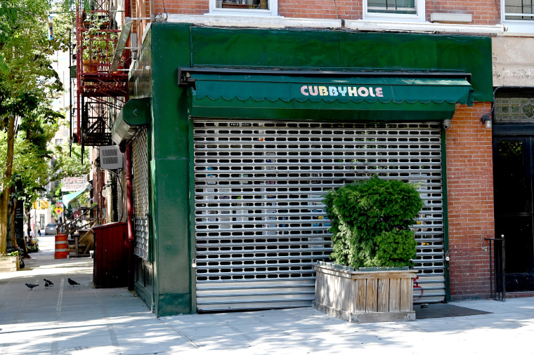 Cubbyhole in the West Village remains closed during the coronavirus pandemic on June 22, 2020 in New York.