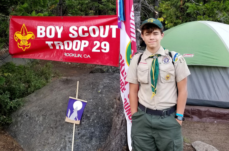 Zachary Didier at Camp Chawanakee near Shaver Lake, Calif., in July 2019.