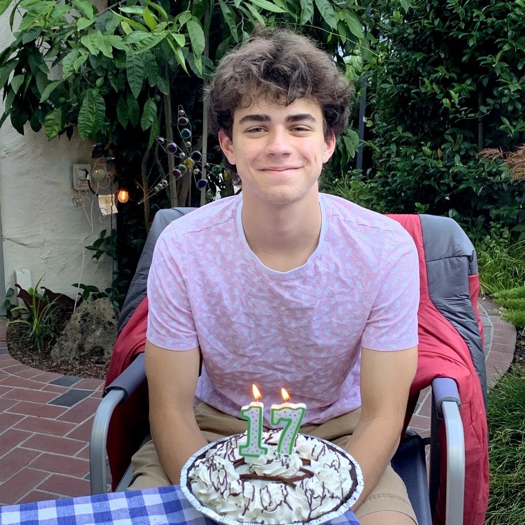 Zachary Didier celebrates his 17th birthday