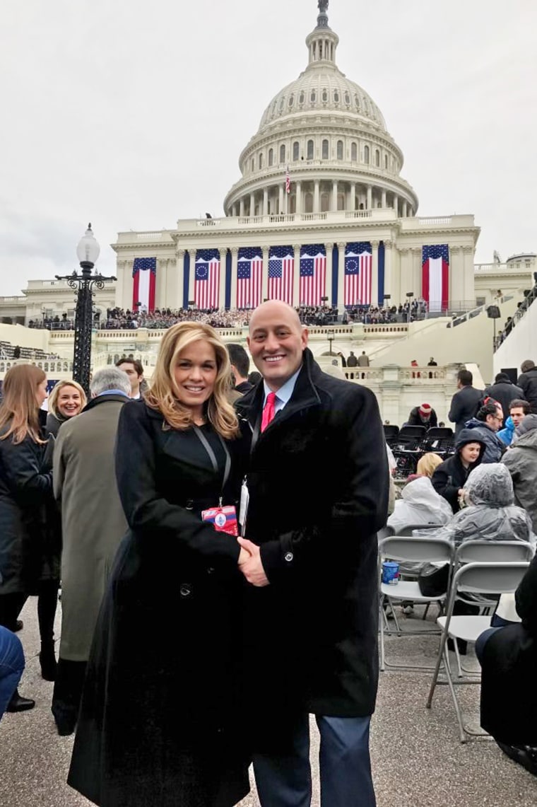 Jennifer and Barry Weisselberg at Trump's inauguration.