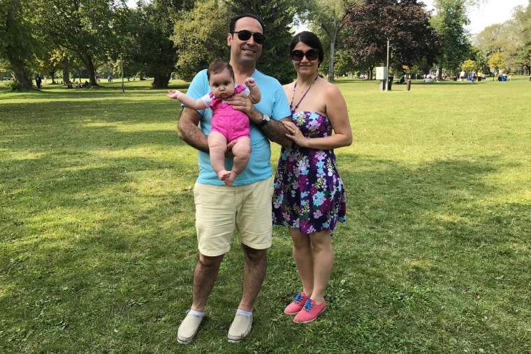 Image: Safieh and Bahram Mohammadi and their daughter, Lili.