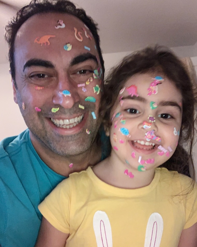 Image: Bahram Mohammadi with his daughter Lili.