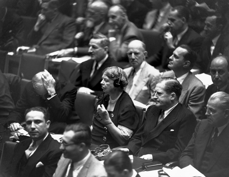 Eleanor Roosevelt at the United Nations General Assembly Building