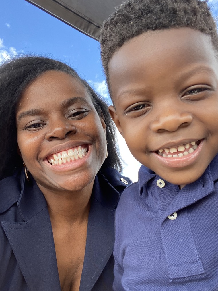 Ida Nelson, 38, and her son Jett, 4.