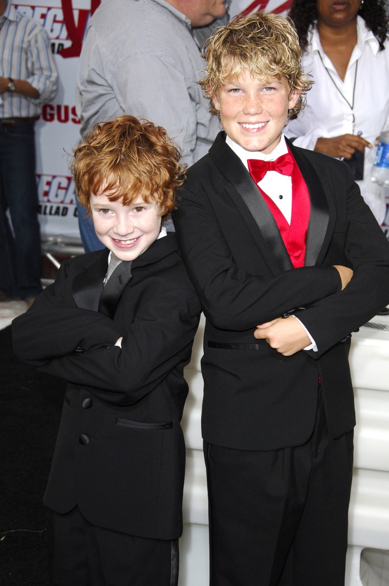 Grayson Russell and Houston Tumlin during "Talladega Nights: The Ballad of Ricky Bobby" Los Angeles premiere