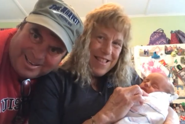 Kenny Banzhoff and Barbara Higgins said they're "so happy" to have baby Jack.