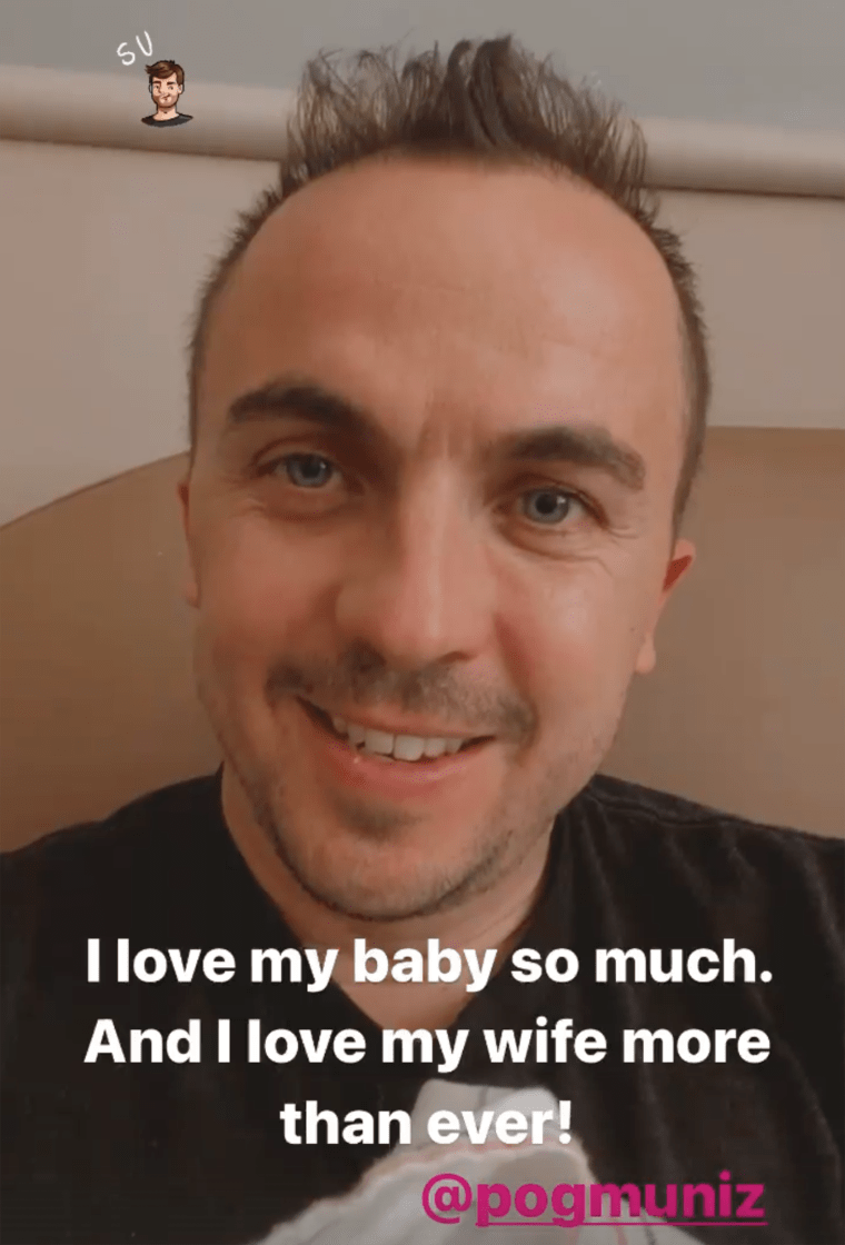 Frankie Muniz told his followers on Instagram that he and his wife welcomed their baby to the world on Wednesday.
