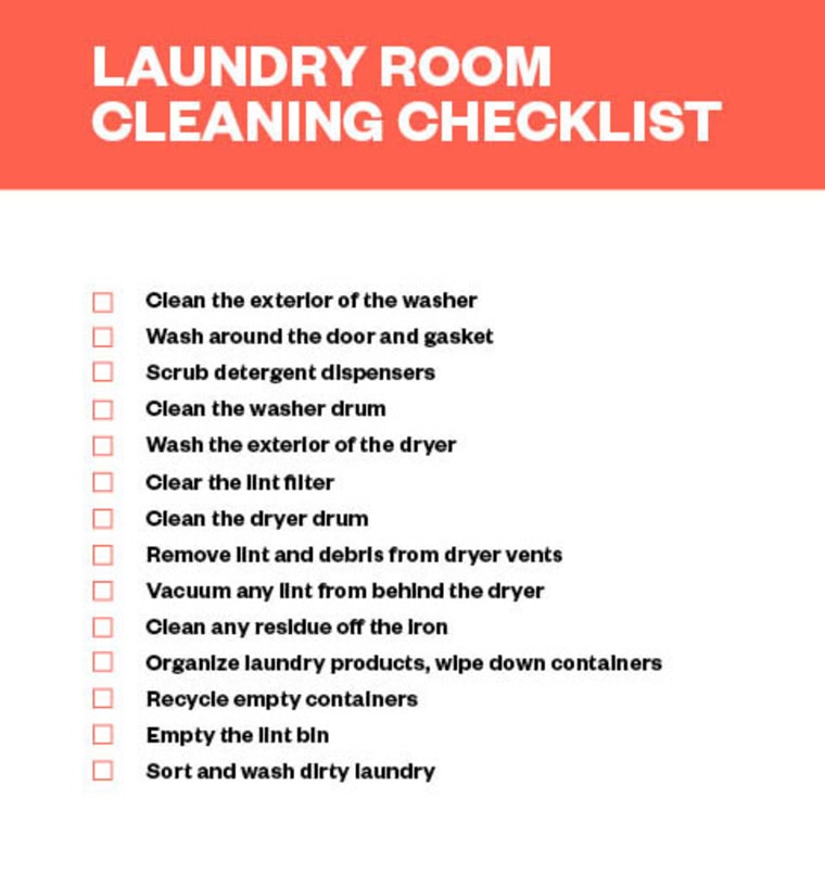 Spring Cleaning Checklist - Laundry Cleaning Checklist