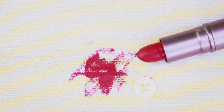 Lipstick stains: Remove lipstick stains from clothing and carpet