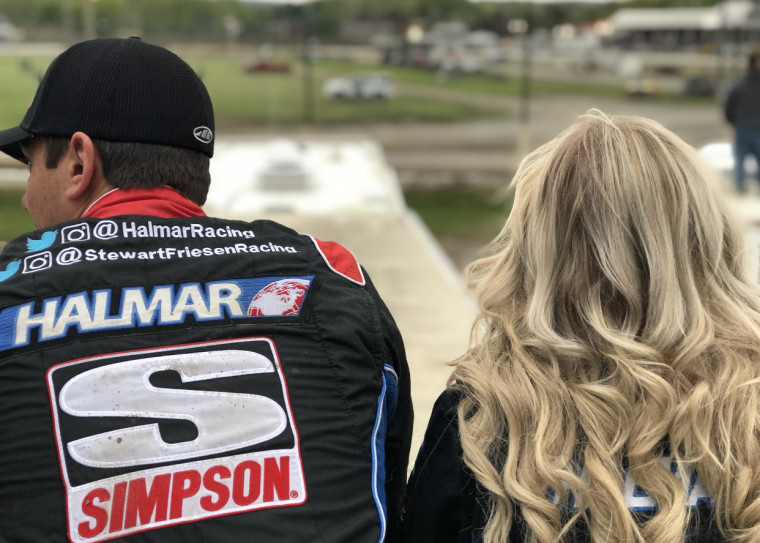 On Sunday, husband and wife duo Stewart and Jessica Friesen will race against each other at the NASCAR Camping World Truck Series event at the Bristol Motor Speedway in Bristol, Tennessee. 