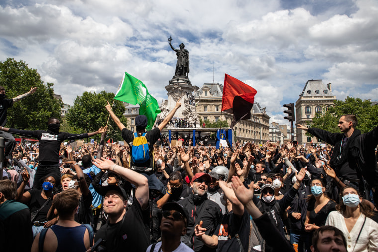 IMAGE: Around 20,000 people demonstrated in Paris, France, in June