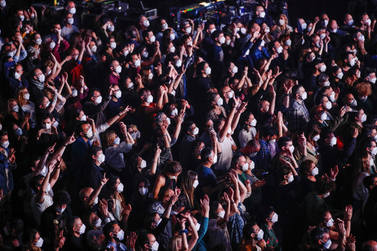 Image: People attend first massive concert since the beginning of COVID-19 pandemic in Barcelona