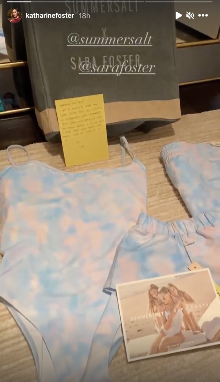 The new mom shared another photo of her stepdaughter's family swimsuit collection.