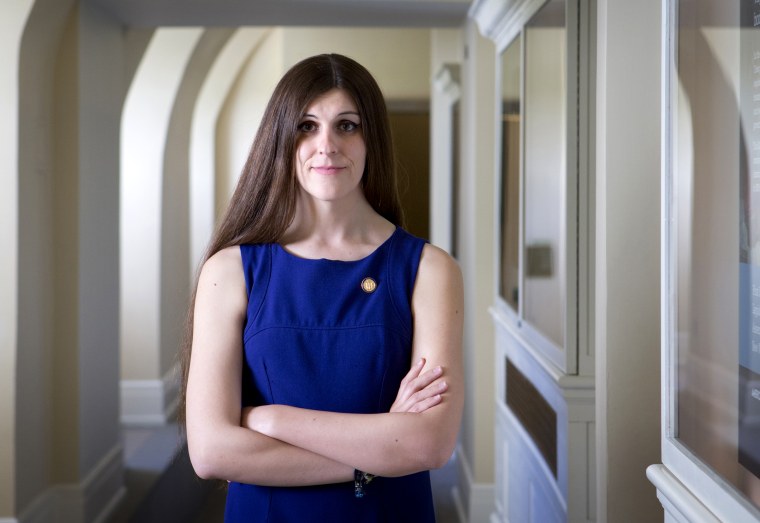 Image: Danica Roem at the state capitol in Richmond, Va., on April 3, 2019.