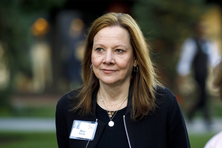 Mary Barra, chairman and chief executive officer of General Motors Co. (GM), arrives for the morning session of the Allen Co. Media and Technology Conference in Sun Valley, Idaho on July 12, 2019.