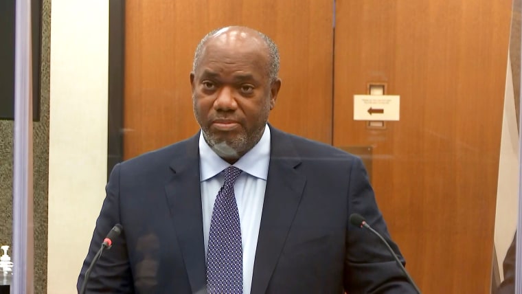 Prosecutor Jerry Blackwell questions witness Darnella Frazier on March 30, 2021, in the trial of former Minneapolis police officer Derek Chauvin.