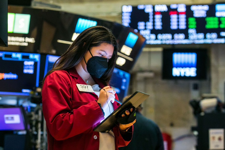 Image: A trader works at the New York Stock Exchange on March 1, 2021.