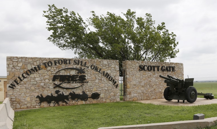 Scott Gate, one of the entrances to Fort Sill in Oklahoma.