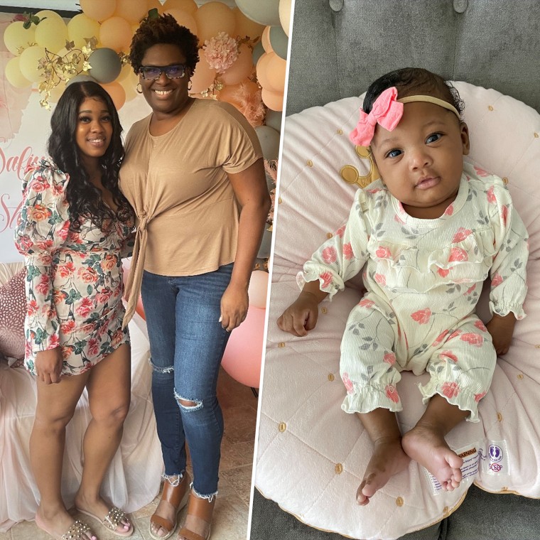 Florida mom Safiya Barclay, doula Averjill Rookwood and baby girl Nahla Sarai