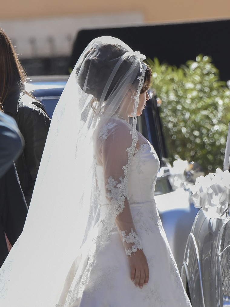 Lady Gaga is a Gucci bride on the set of House of Gucci in Rome