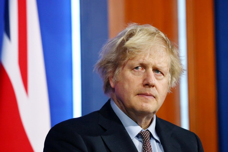 Image: FILE PHOTO: Britain's PM Johnson holds a news conference on the COVID-19 pandemic, in London