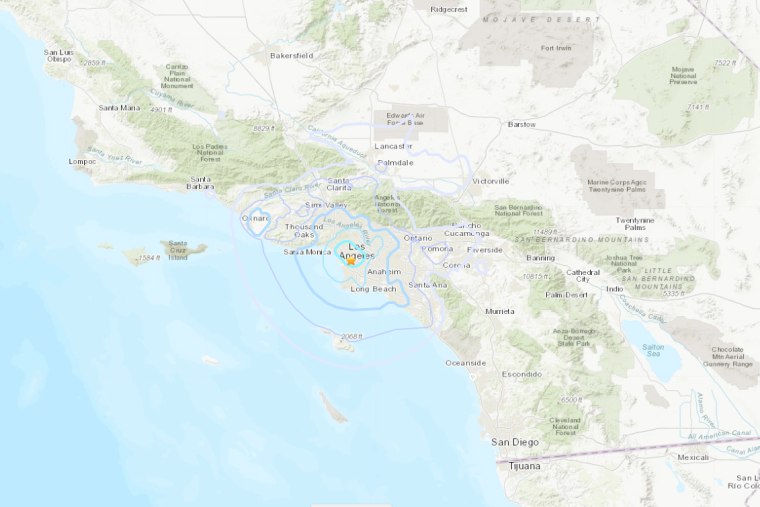 Image: A trio of earthquakes rattled the Los Angeles area early Monday