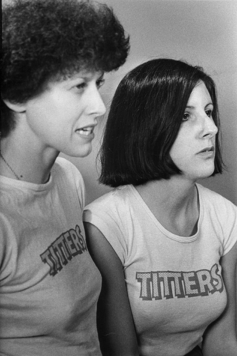 Image: MAY 2 1977, MAY 6 1977; Women: 'Right and Talent to be Funny'; Anne Beatts, left, and Deanne Stillma
