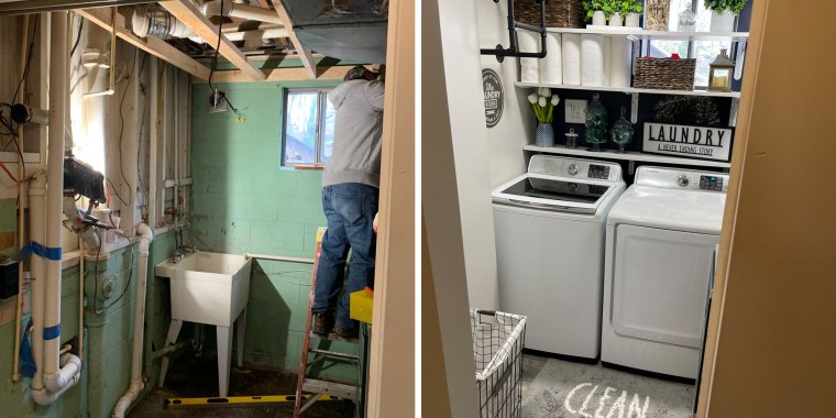 Driver's new and improved laundry room.