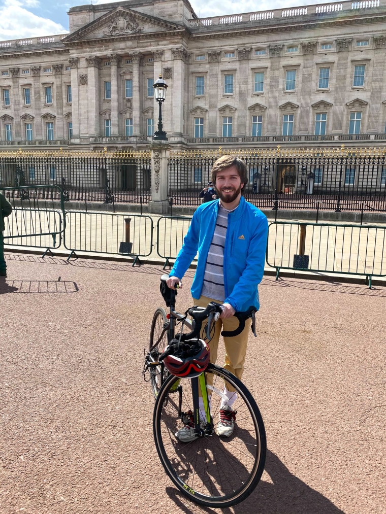 John Coverdale, 30, who cycled on his lunch break to witness the significant moment in Britain's national life.