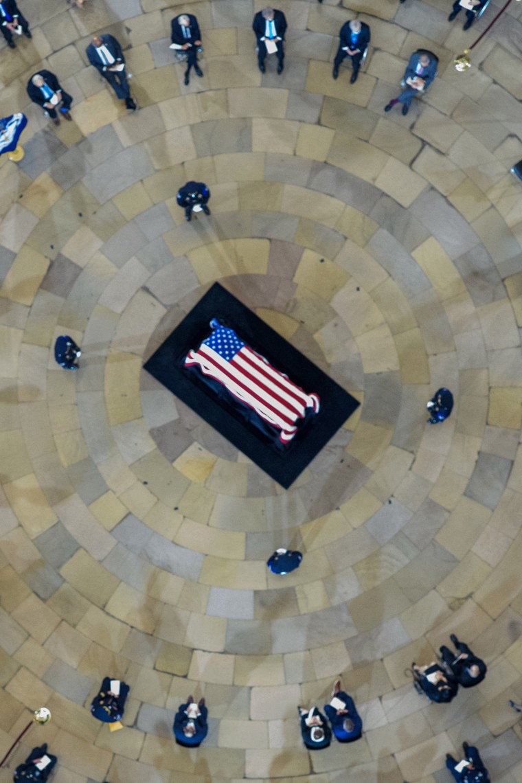 Image: U.S. Capitol Police Officer William Evans Lies In Honor In Capitol Rotunda
