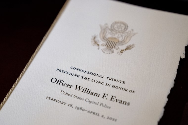 U.S. Capitol Police Officer William Evans Lies In Honor In Capitol Rotunda