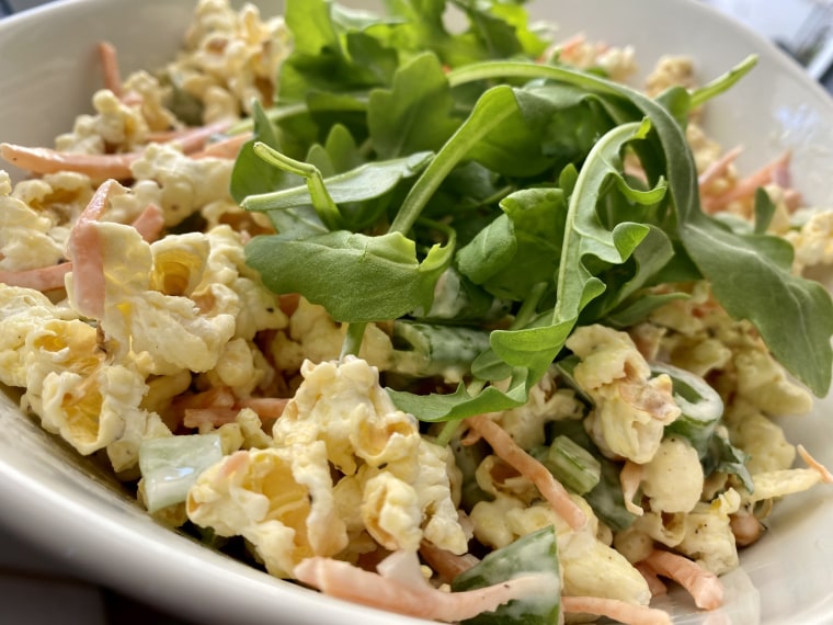 I was pleasantly surprised by the flavors in Popcorn Salad, though I had been a little nervous about making it.